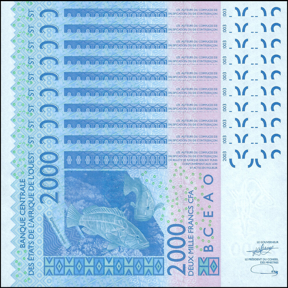 West African States - Mali - 2000 Francs 2023 - Pick- 416D / B122Dw - Set 10 PCS