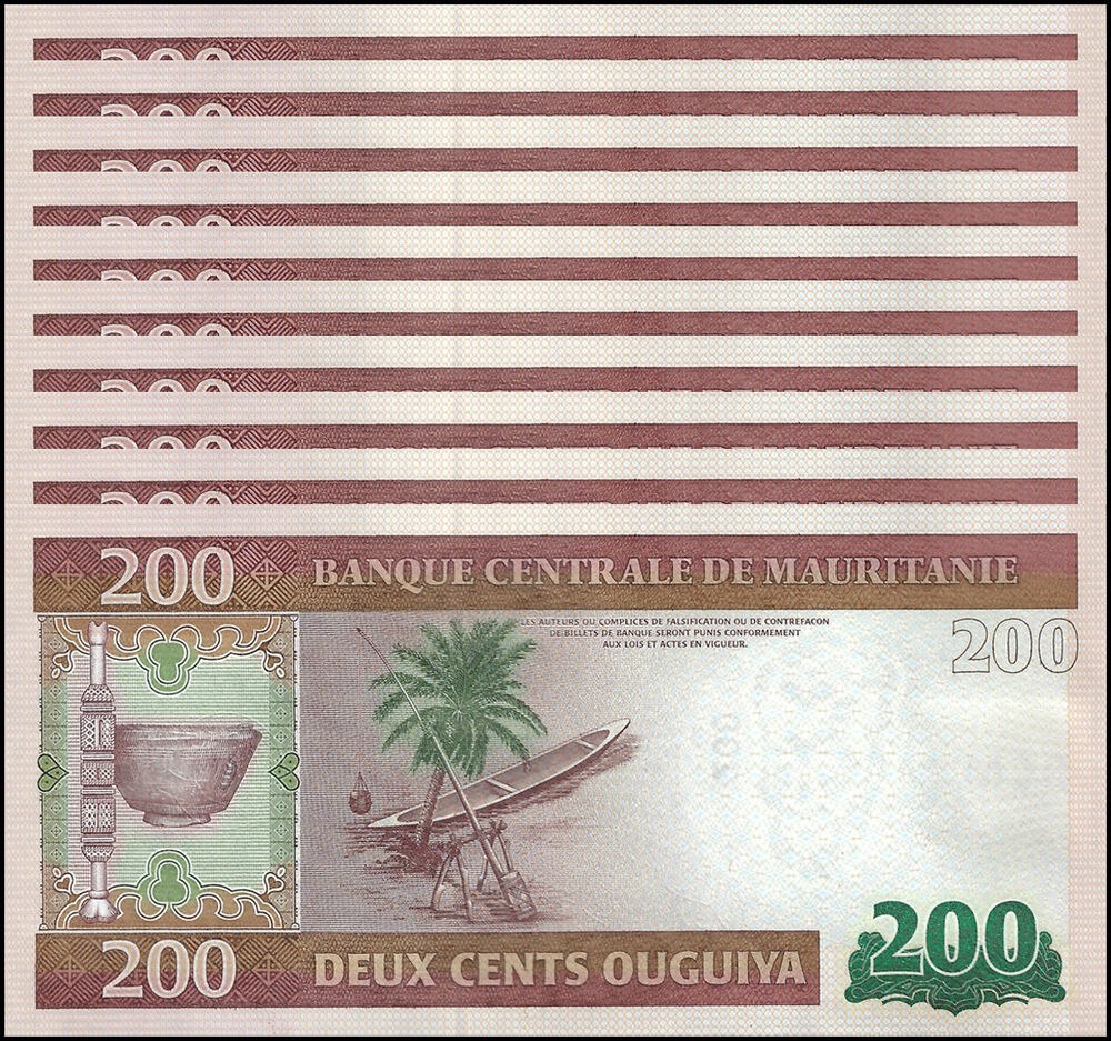 Mauritania - 200 Ouguiya 2013 - Pick- 17 - Set 10 PCS