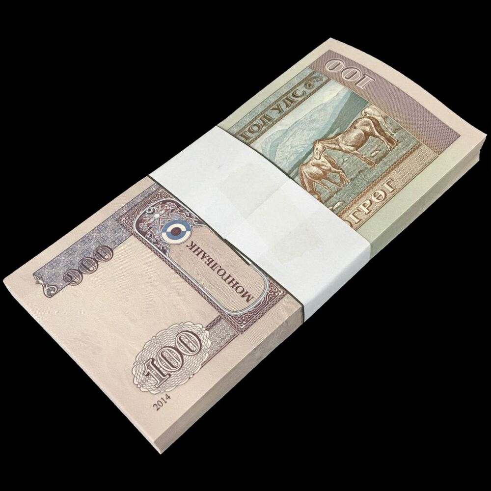 Mongolia - 100 Tugrik 2014 - Pick- 65c / B422c - Bundle 100 PCS