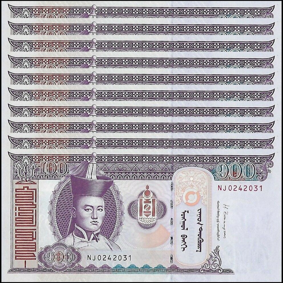 Mongolia - 100 Tugrik 2014 - Pick- 65c / B422c - Set 10 PCS