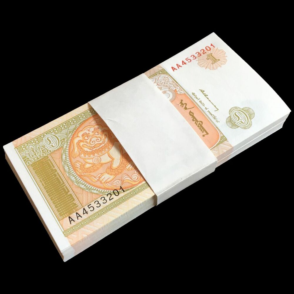 Mongolei - 1 Tugrik 1993 - Pick- 52 - Bundle 100 PCS