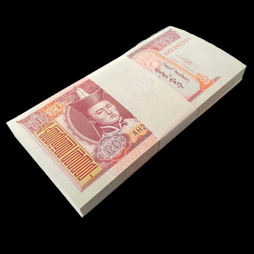 Mongolia - 20 Tugrik 2011 - Pick- 63f / B431b - Bundle 100 PCS