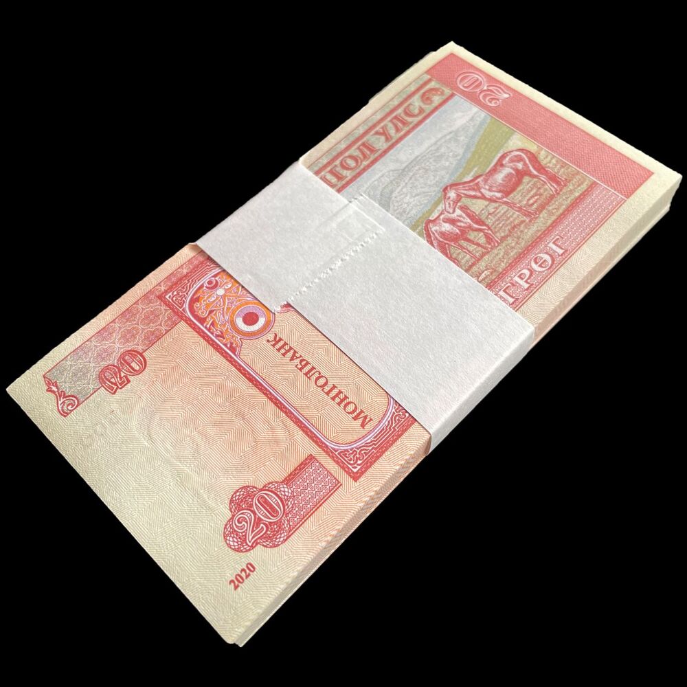 Mongolia - 20 Tugrik 2020 - Pick- NEW / B440a - Bundle 100 PCS