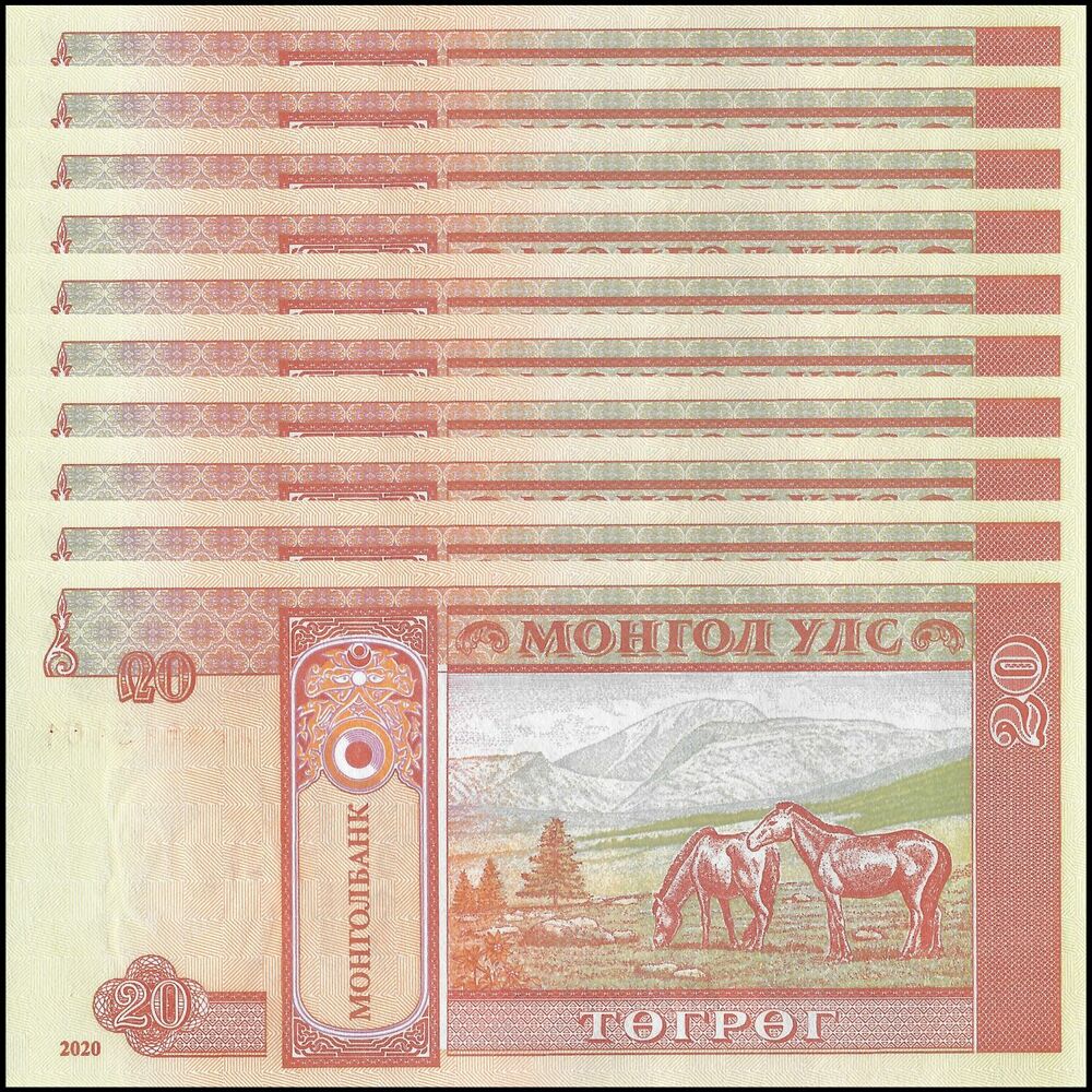 Mongolia - 20 Tugrik 2020 - Pick- NEW / B440a - Set 10 PCS