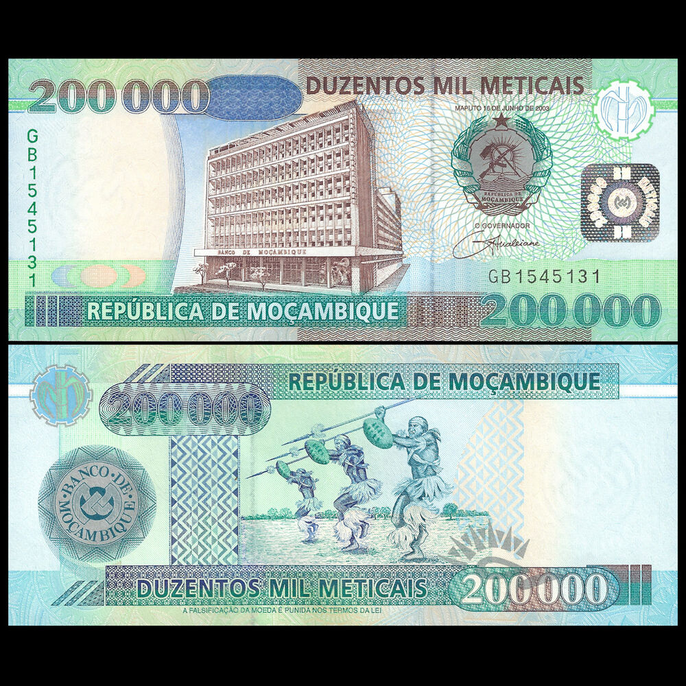 Mozambique - 200.000 Meticais 2003 - Pick- 141 / B226 - Bundle 100 PCS