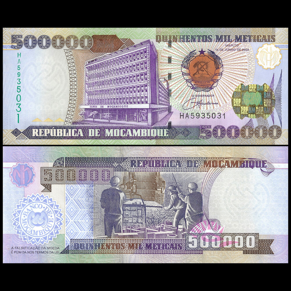 Mozambique - 500.000 Meticais 2003 - Pick- 142 / B227 - Bundle 100 PCS