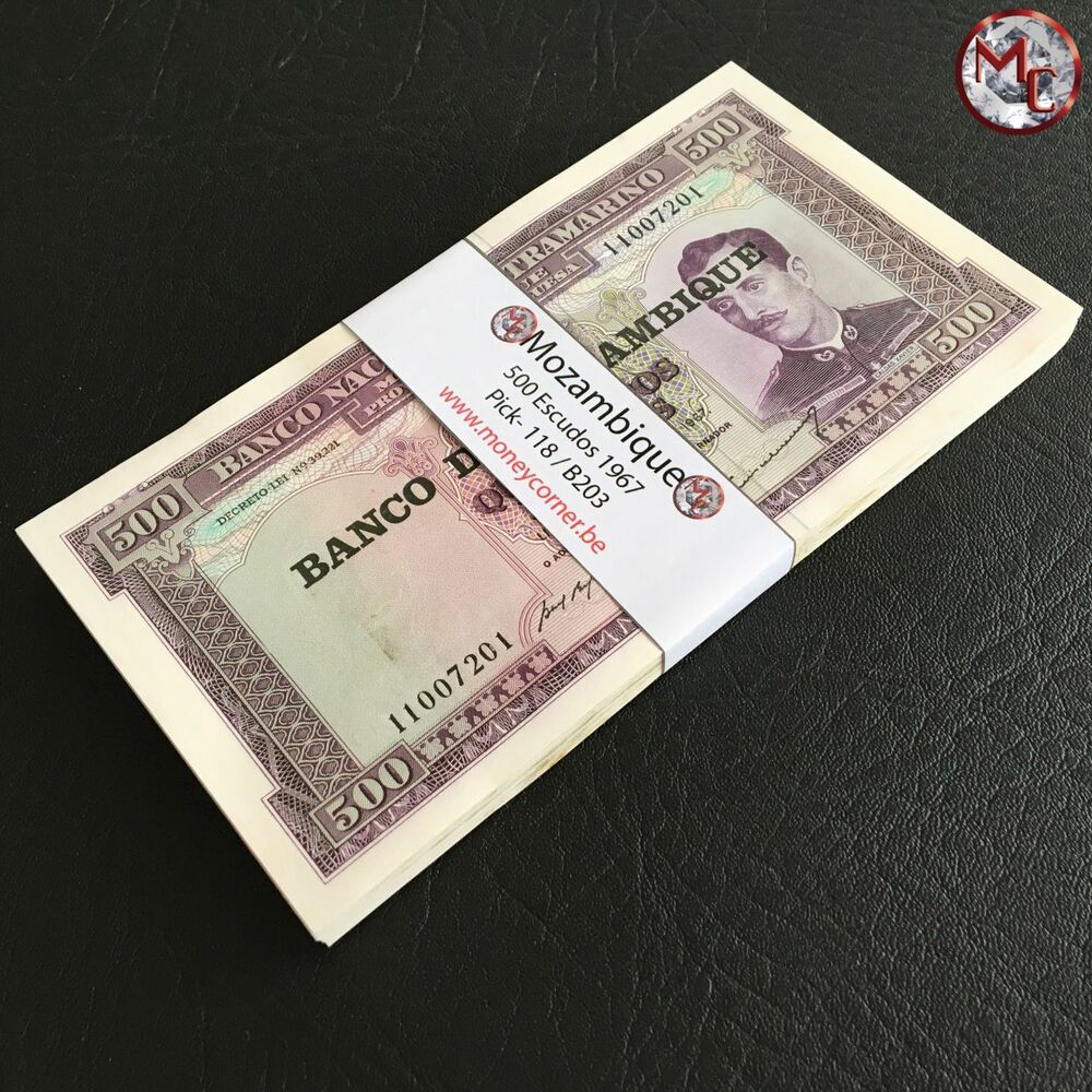 Mozambique - 500 Escudos 1967 - Pick- 118 / B203 - Bundle 100 PCS