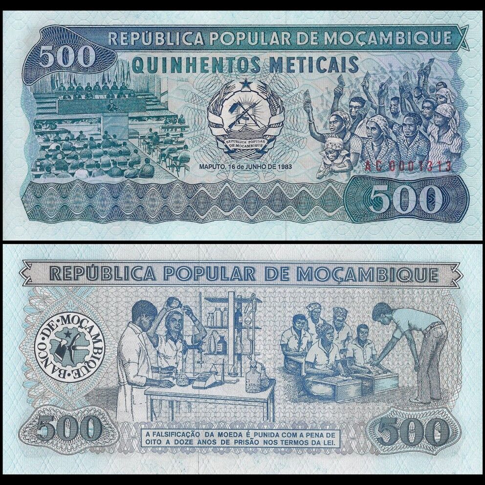 Mozambique - 500 Meticais 1983 - Pick- 131a / B216a - Set 10 PCS