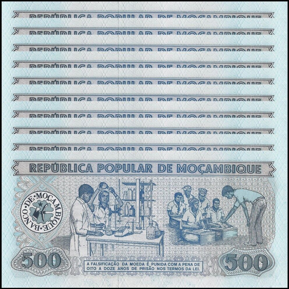 Mozambique - 500 Meticais 1983 - Pick- 131a / B216a - Set 10 PCS