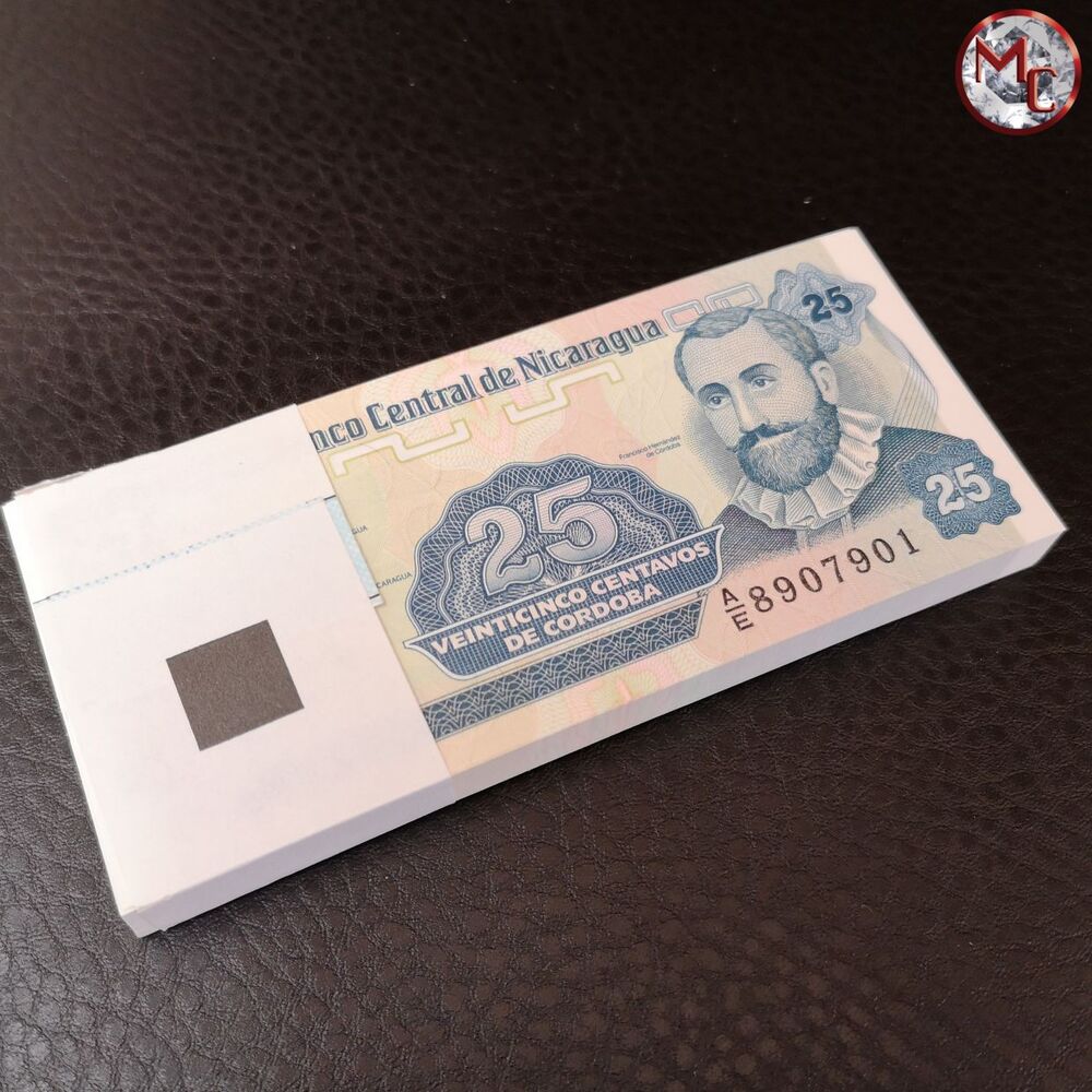 Nicaragua - 25 Centavos 1991 - Pick- 170 - Bundle 100 PCS