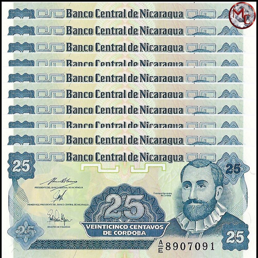 Nicaragua - 25 Centavos 1991 - Pick- 170 - Set 10 PCS