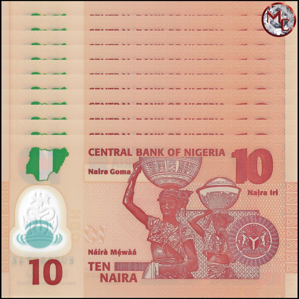 Nigeria - 10 Naira 2019 - Pick- NEW / B235o - Set 10 PCS