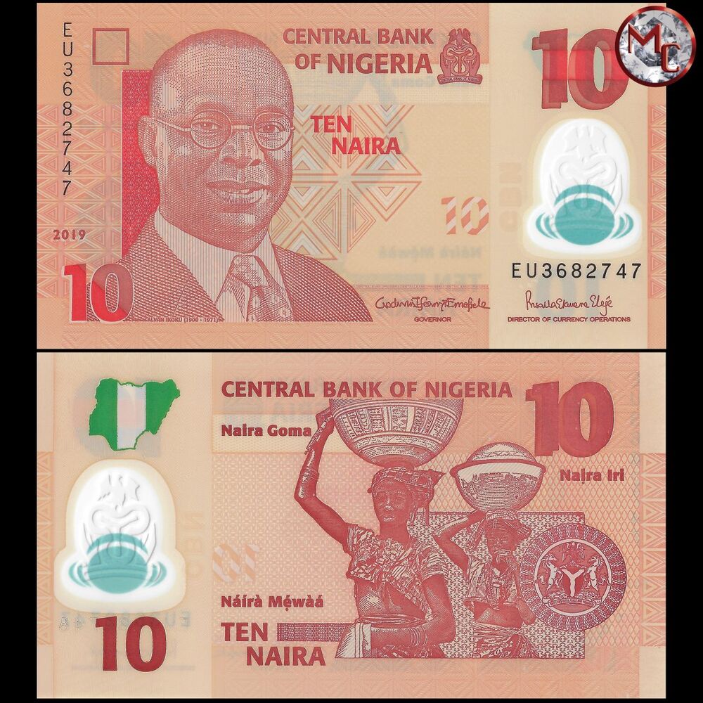 Nigeria - 10 Naira 2019 - Pick- NEW / B235o - Set 10 PCS