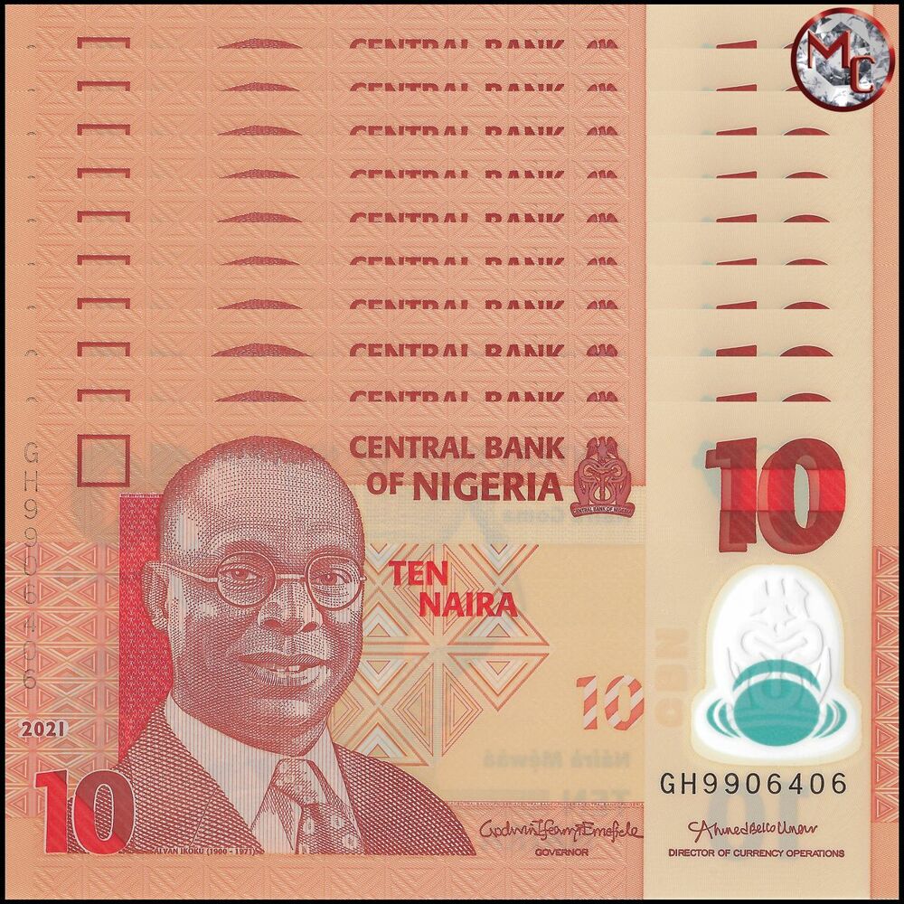 Nigeria - 10 Naira 2021 - Pick- NEW / B235q - Set 10 PCS