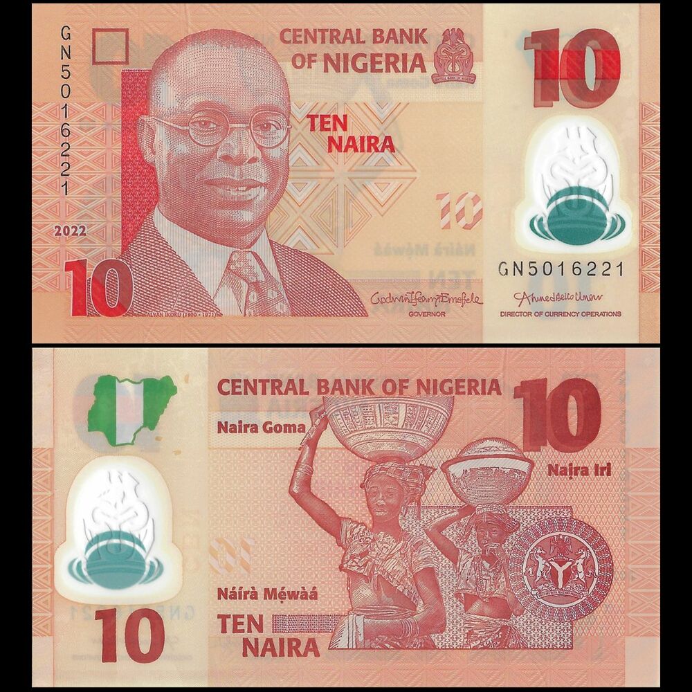Nigeria - 10 Naira 2022 - Pick- NEW / B235r - Set 10 PCS