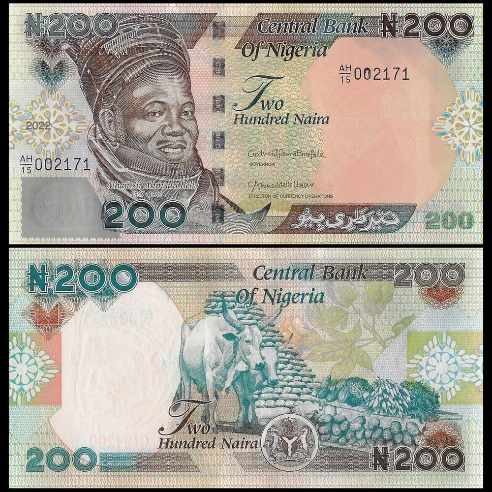 Nigeria - 200 Naira 2022 - Pick- NEW / B227ab - Set 10 PCS