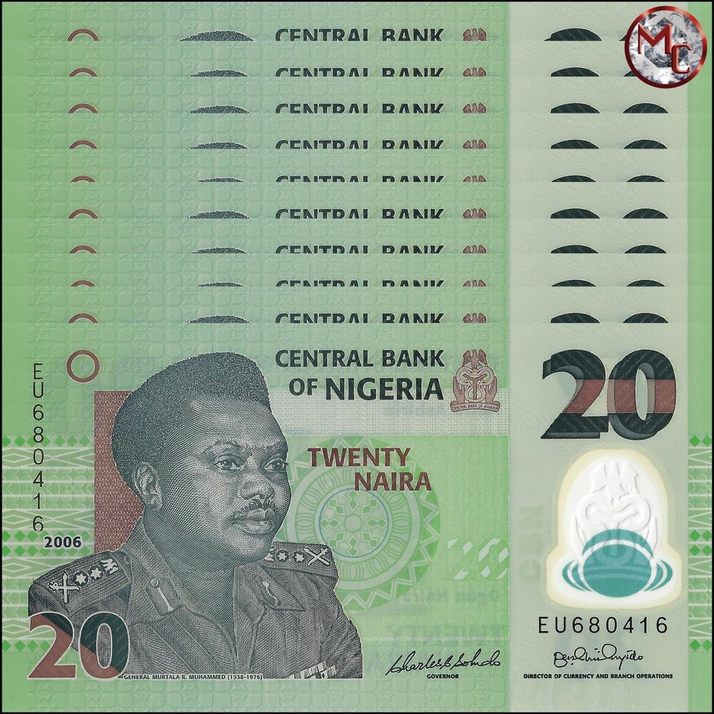 Nigeria - 20 Naira 2006 - Pick- 34a / B232a - Set 10 PCS