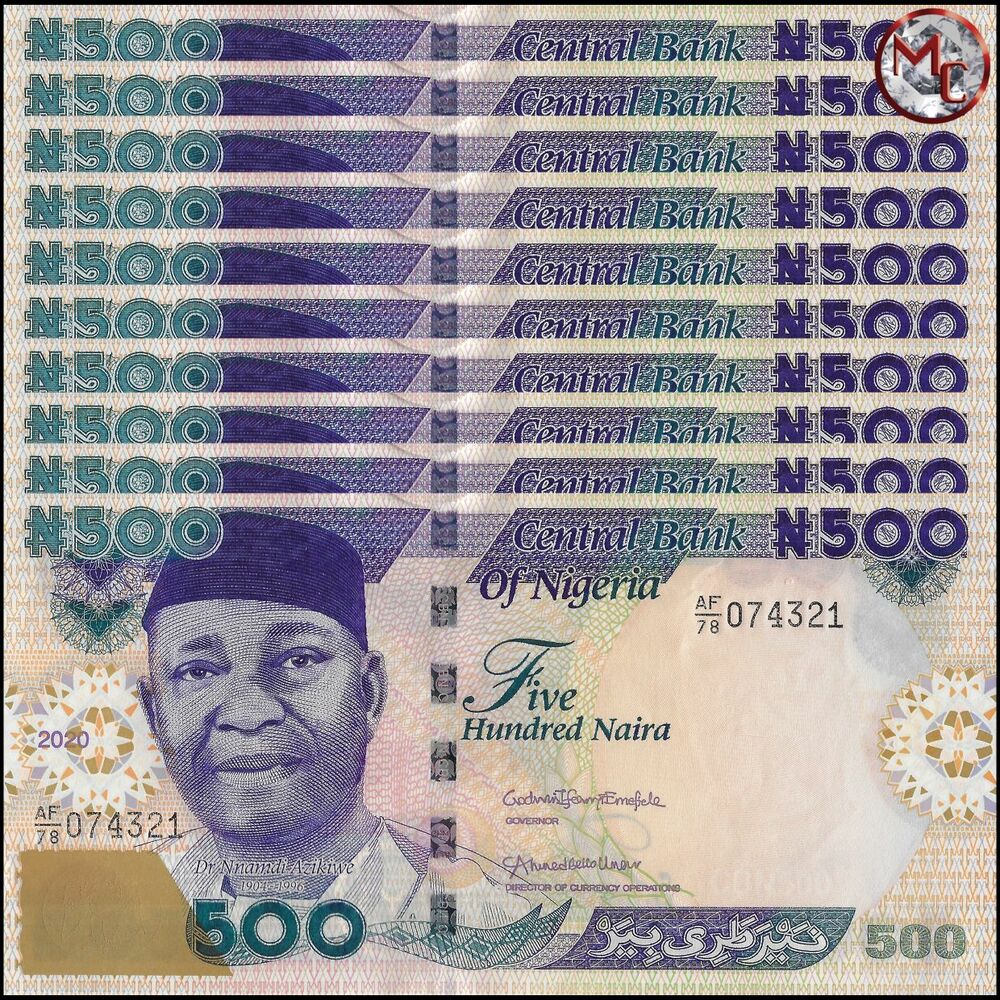 Nigeria - 500 Naira 2020 - Pick - NEW / B228w - Set 10 PCS