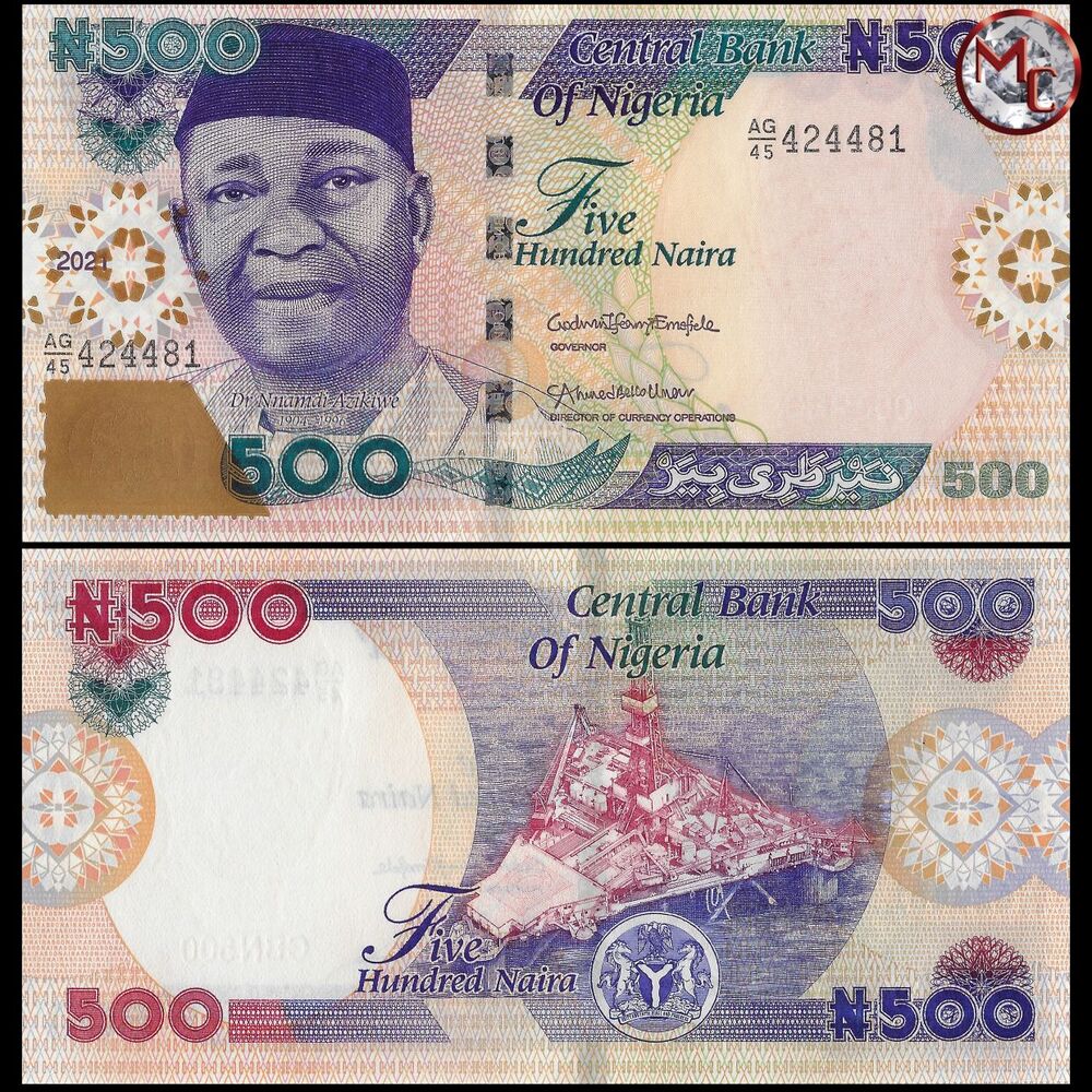 Nigeria - 500 Naira 2021 - Pick- NEW / B228x - Set 10 PCS