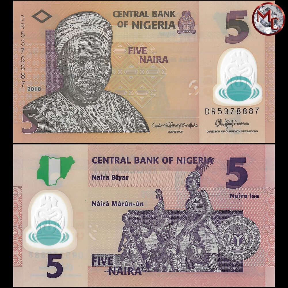 Nigeria - 5 Naira 2018 - Pick- 38i / B234j - Set 10 PCS