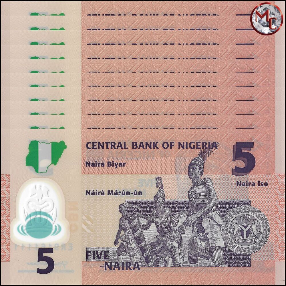 Nigeria - 5 Naira 2020 - Pick- NEW / B234L - Set 10 PCS