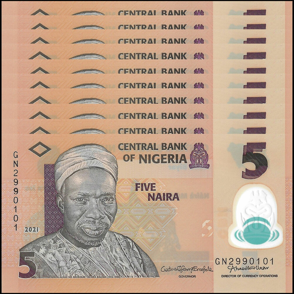 Nigeria - 5 Naira 2021 - Pick- NEW / B234m - Set 10 PCS
