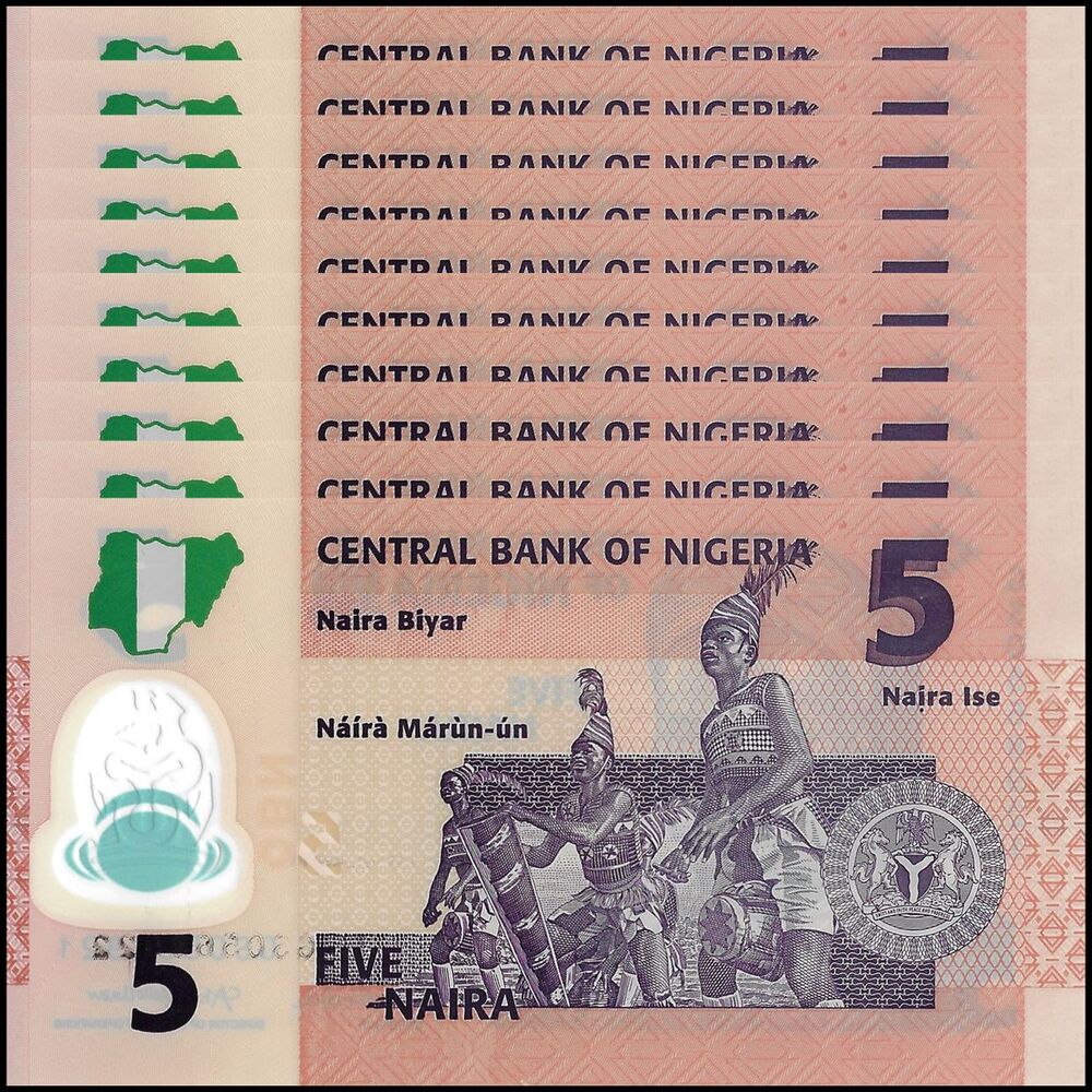 Nigeria - 5 Naira 2022 - Pick- NEW / B234n - Set 10 PCS