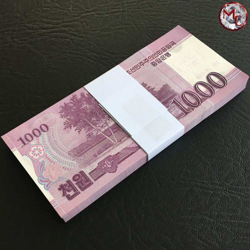 North Korea - 1000 Won 2009 - Pick- 64s / B345as - Bundle 100 PCS