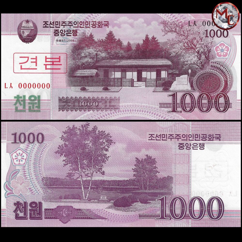 North Korea - 1000 Won 2009 - Pick- 64s / B345as - Set 10 PCS
