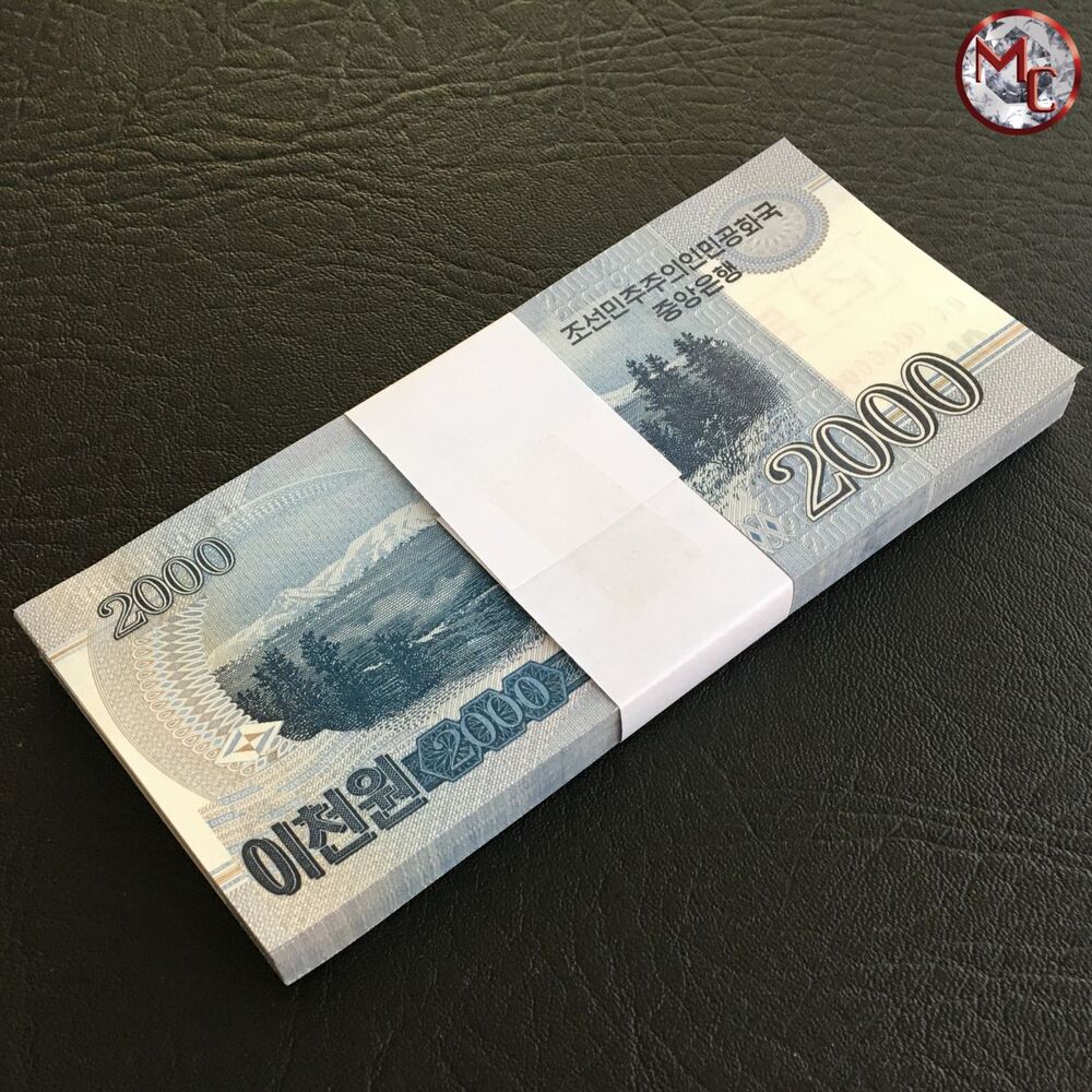North Korea - 2000 Won 2009 - Pick- 65s / B346as - Bundle 100 PCS