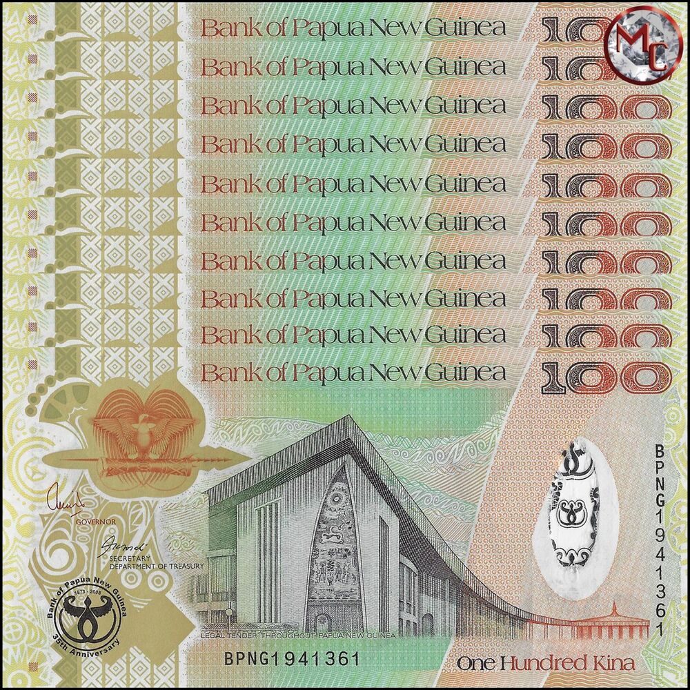 Papua New Guinea - 100 Kina 2008 - Pick- 37 - COMMEMORATIVE - Set 10 PCS