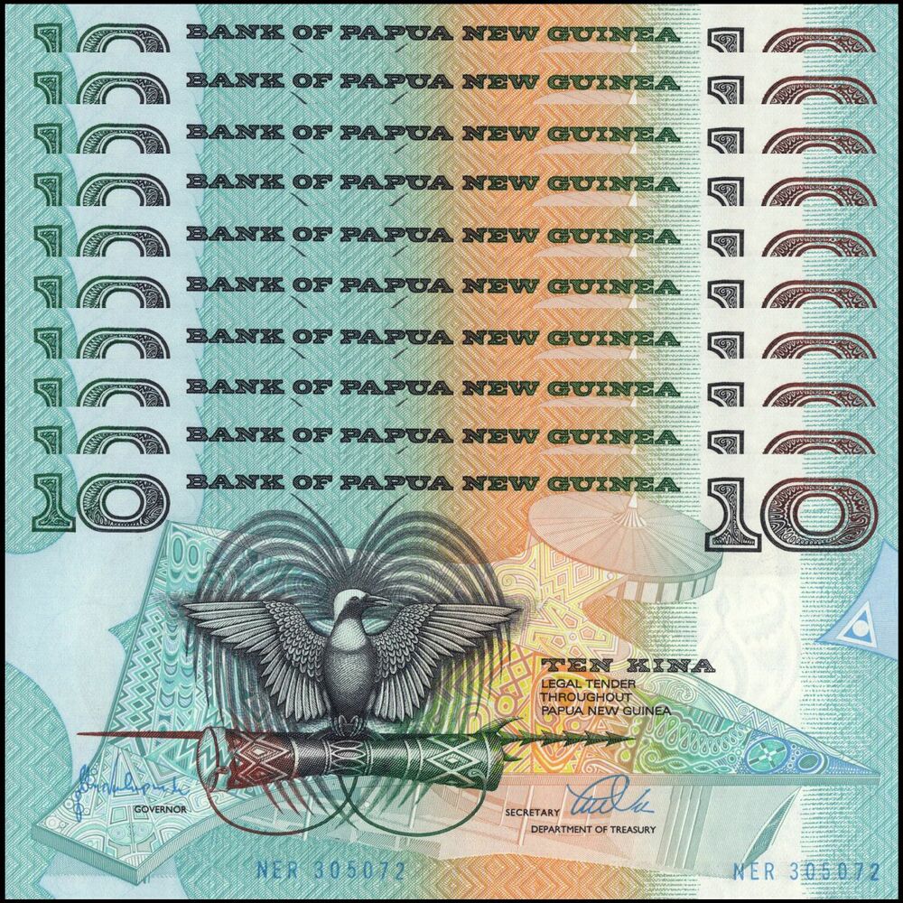 Papua New Guinea - 10 Kina 1985 - Pick- 9e / B110e - Set 10 PCS