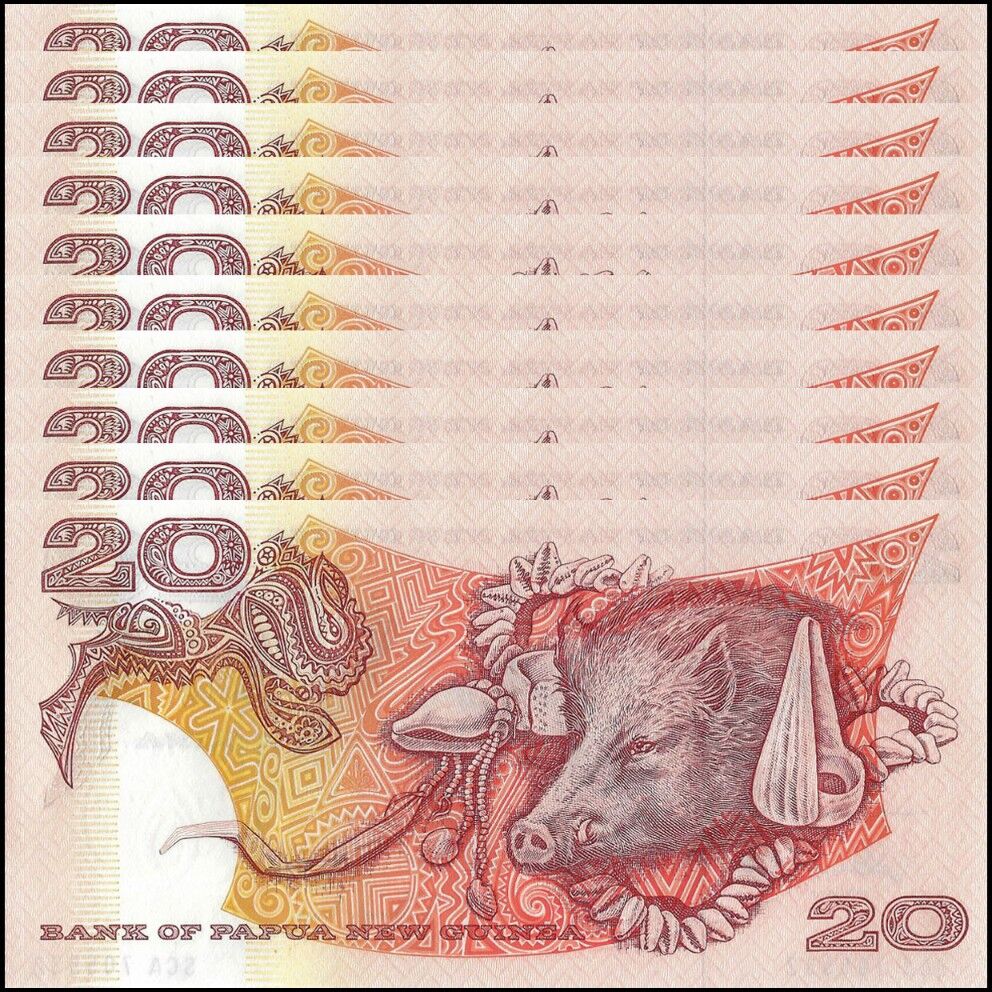 Papua New Guinea - 20 Kina 1981 - Pick- 10a / B111a - Set 10 PCS