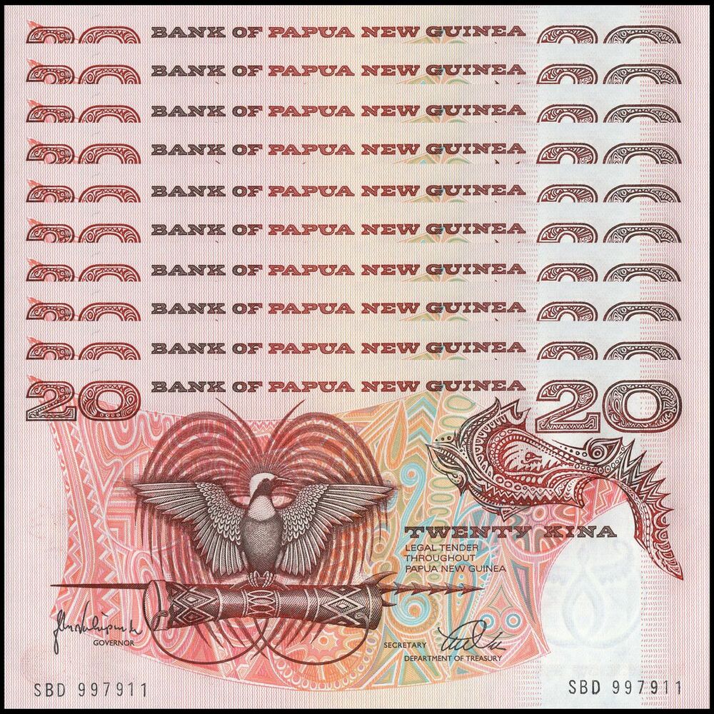 Papua New Guinea - 20 Kina 1981 - Pick- 10c / B111c - Set 10 PCS