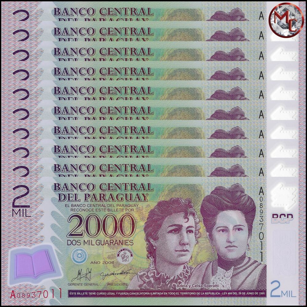 Paraguay - 2000 Guaranies 2008 - Pick- 228a / B846a - Set 10 PCS