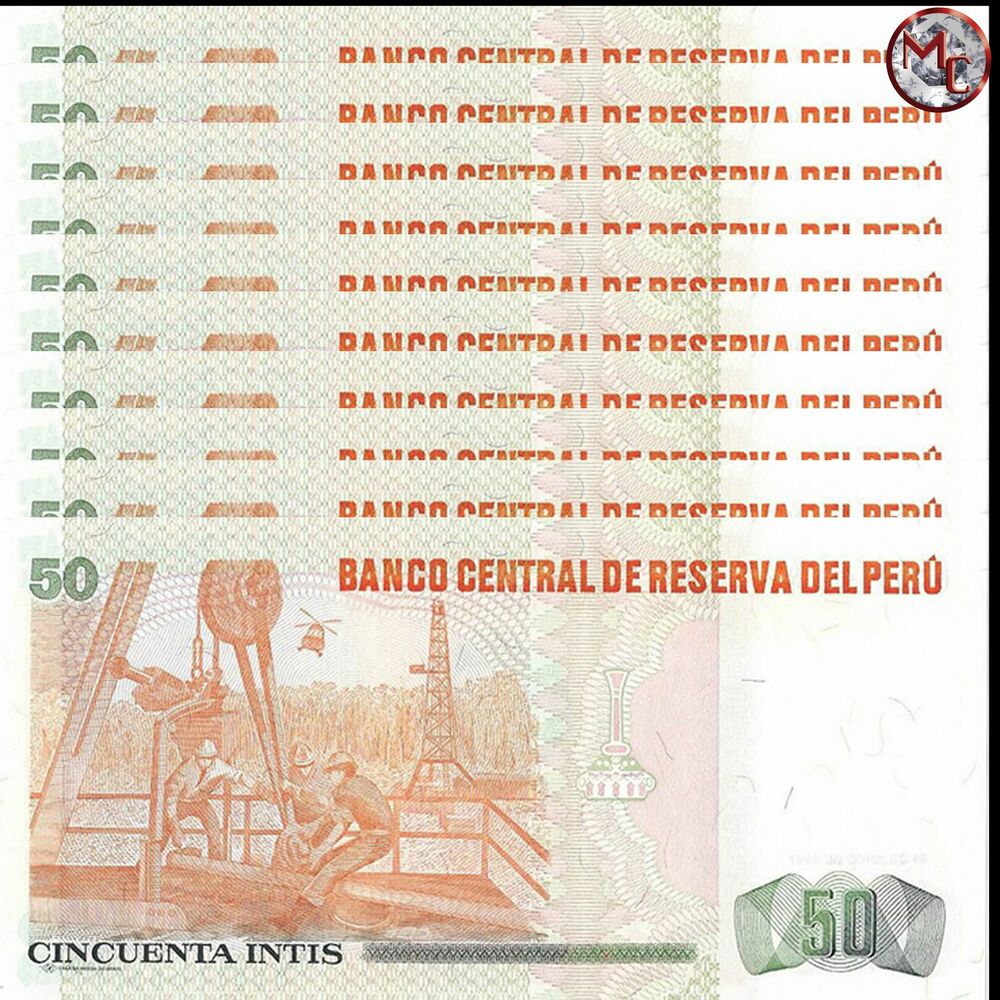 Peru - 50 Intis 1987 - Pick- 131 - Set 10 PCS