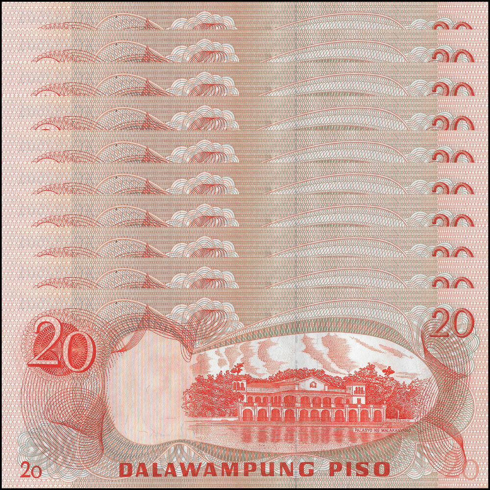 Philippines - 20 Piso 1978 - Pick- 162 / B1021c - Set 10 PCS
