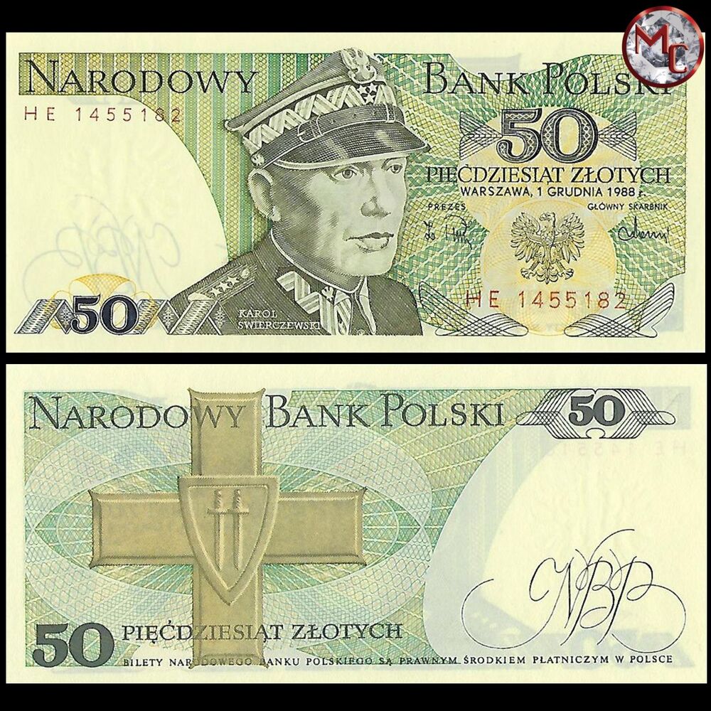 Poland - 50 Zlotych 1988 - Pick- 142c / B834e - Set 10 PSC