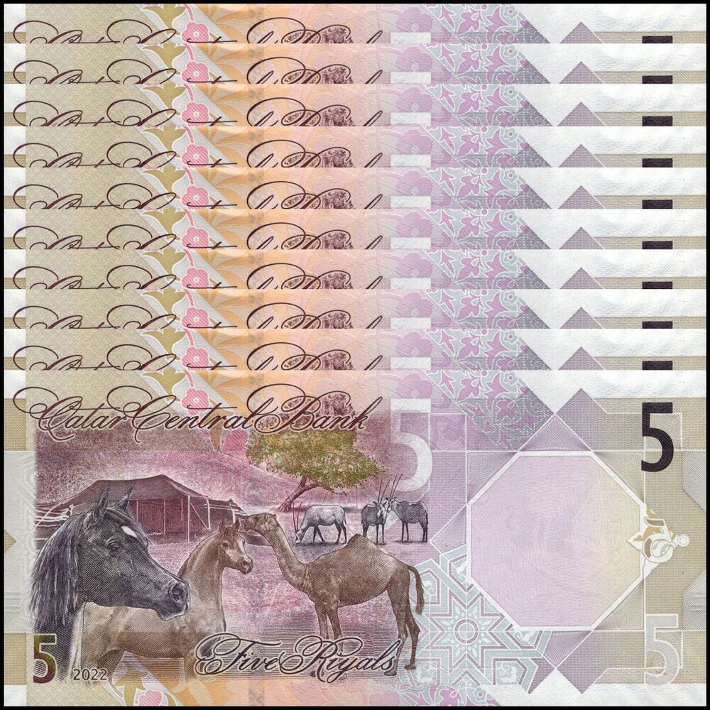 Qatar - 5 Riyals 2022 - Pick- NEW / B220b - Set 10 PCS