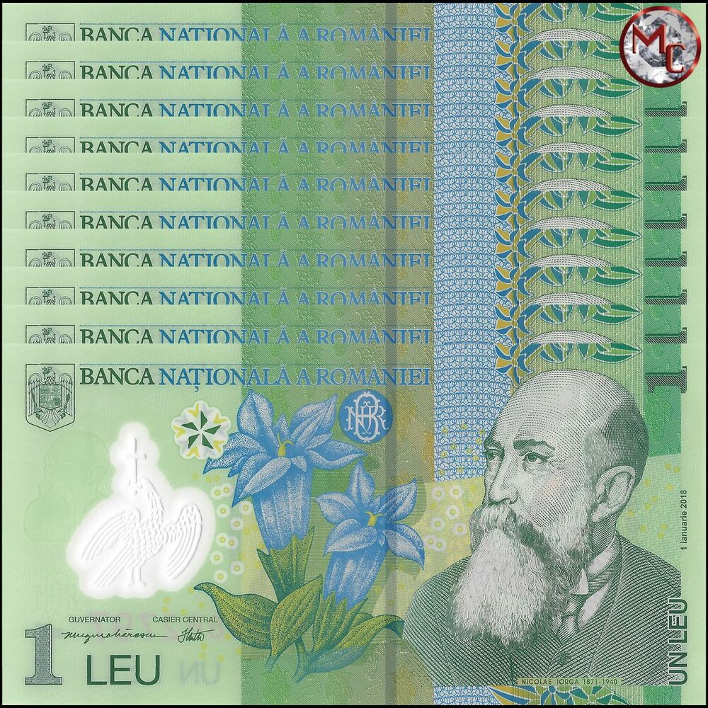 Romania - 1 Leu 2019 - Pick- 117l / B286b - Set 10 PCS