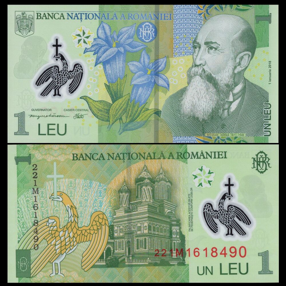 Romania - 1 Leu 2022 - Pick- 117n / B286d - Set 10 PCS