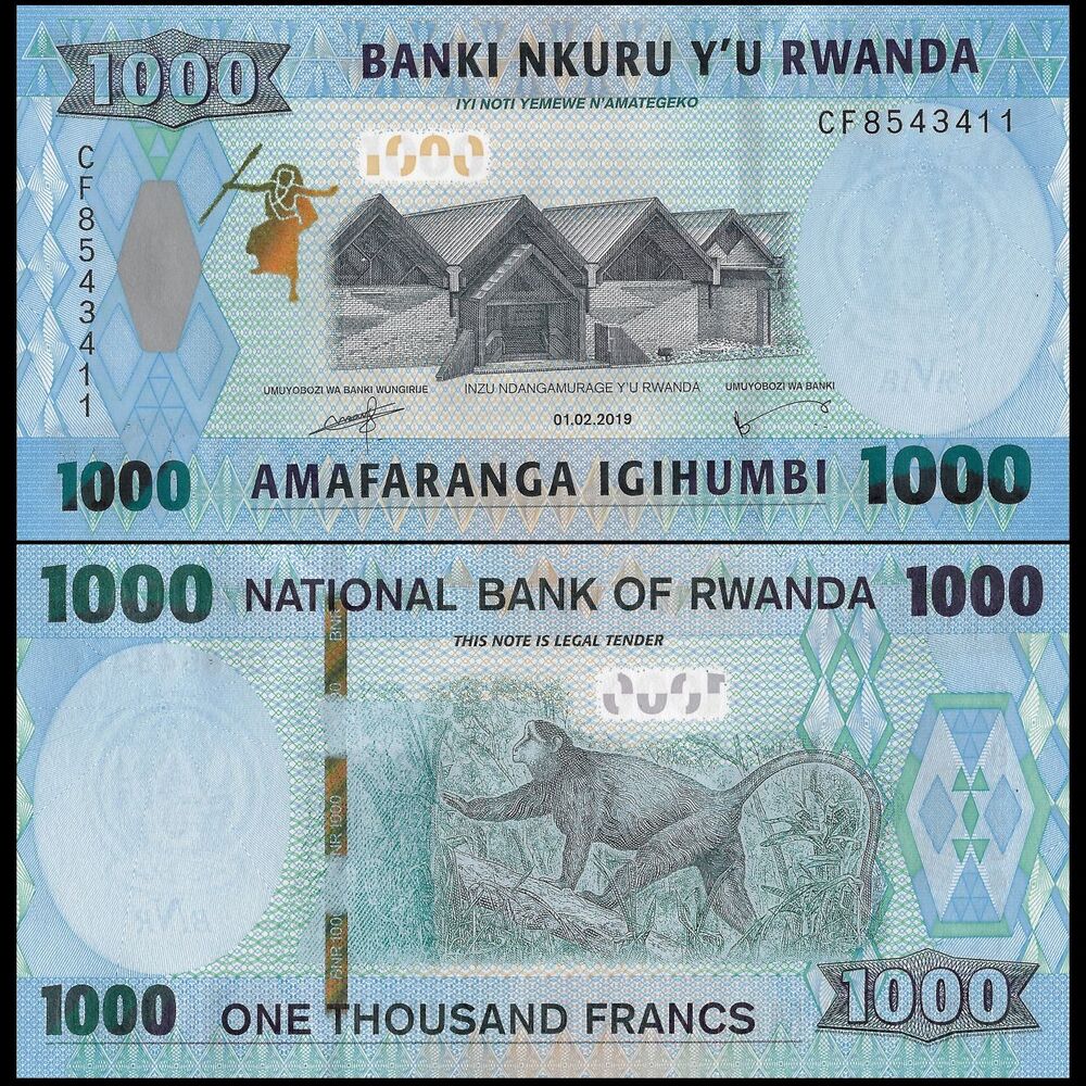 Rwanda - 1000 Francs 2019 - Pick # 39b - Set 10 PCS
