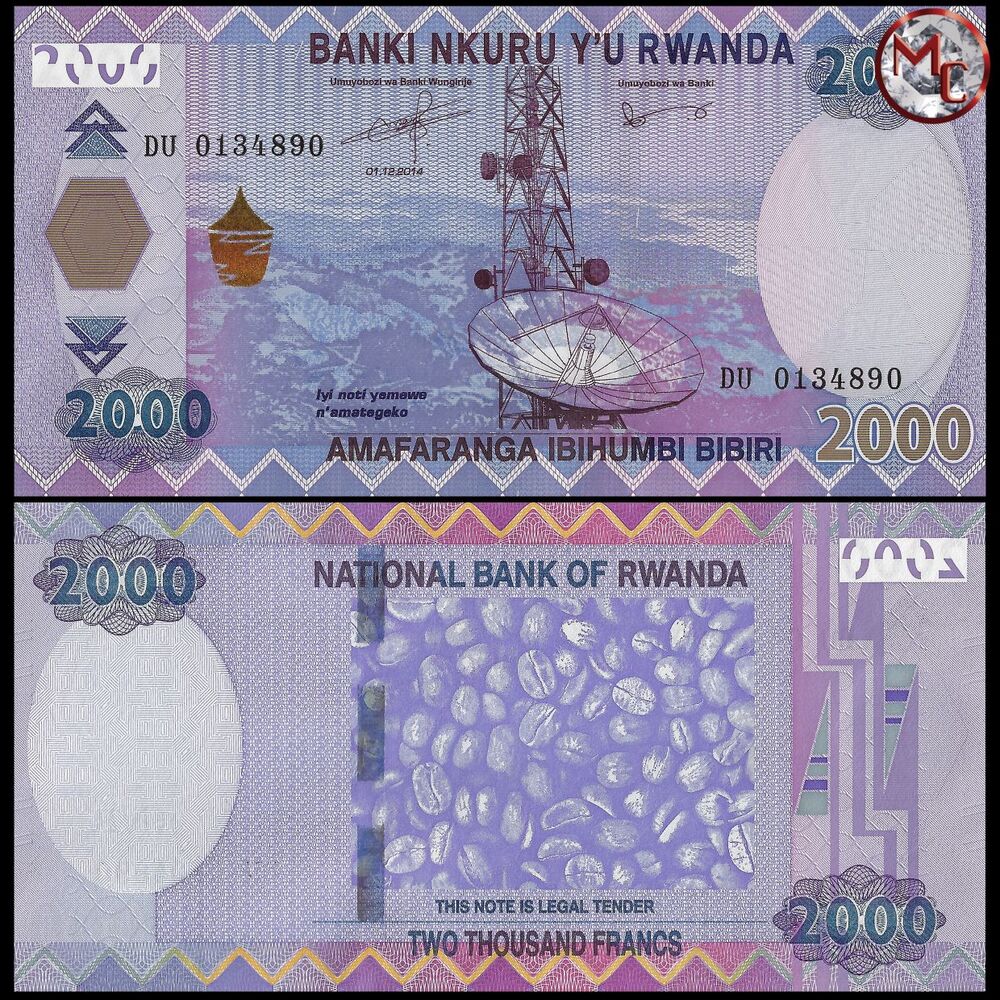 Rwanda - 2000 Francs 2014 - Pick- 40 / B139 - Set 10 PCS