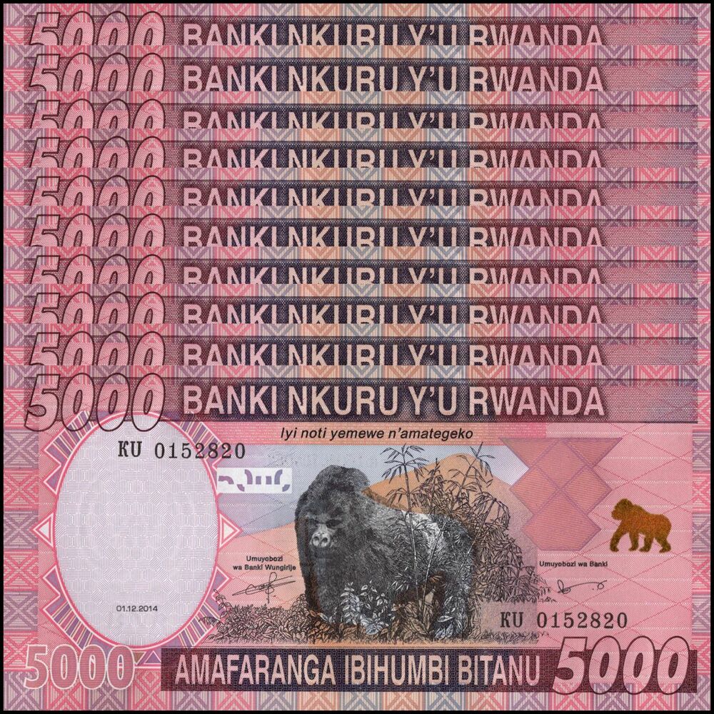 Rwanda - 5000 Francs 2014 - Pick- 41 / B140 - Set 10 PCS