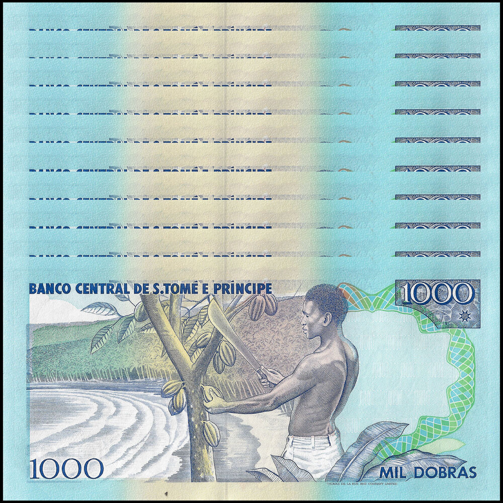 Saint Thomas and Prince - 1000 Dobras 1993 - Pick- 64 / B302 - Set 10 PCS