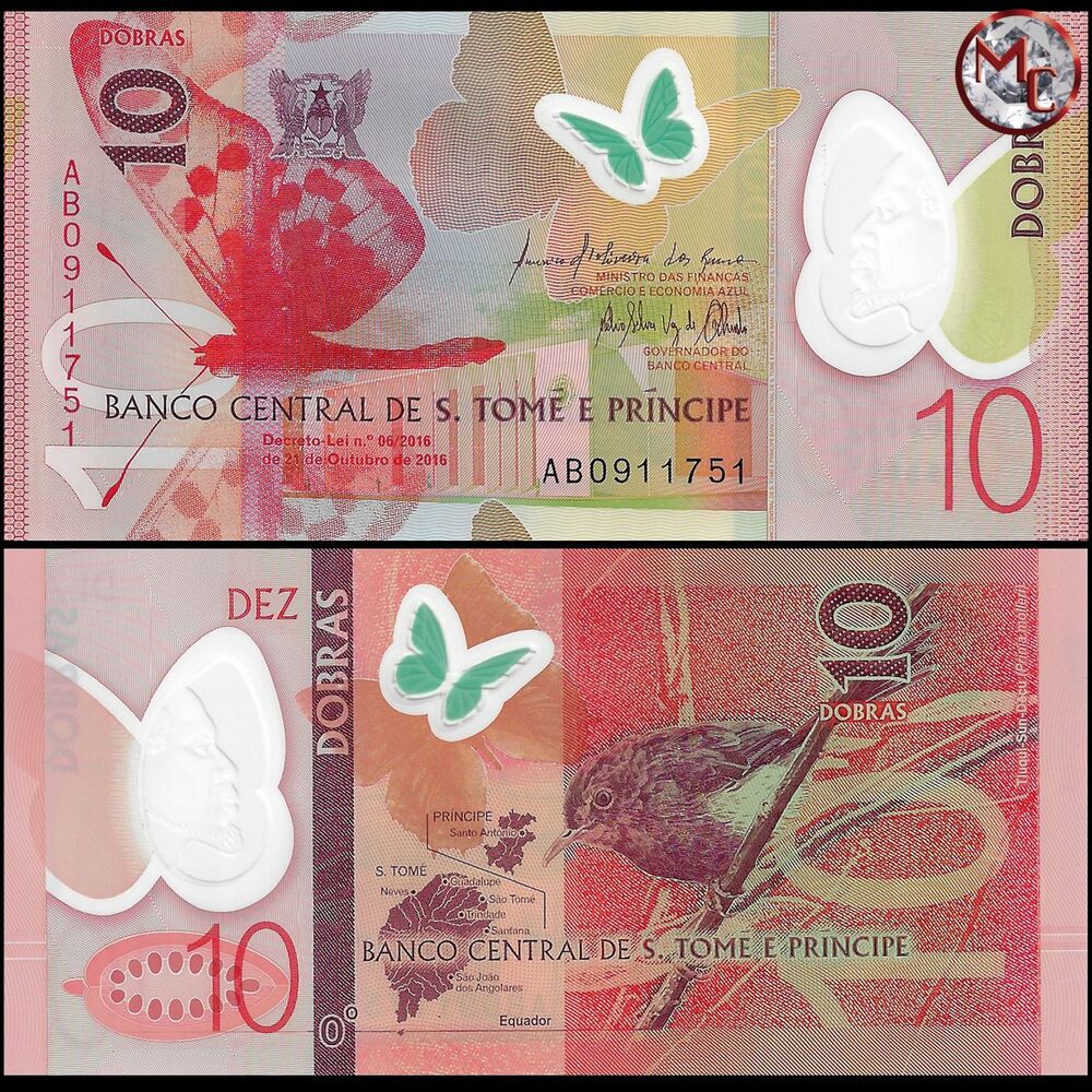 Saint Thomas and Prince - 10 Dobras 2016 - Pick- 71 / B309 - Set 10 PCS