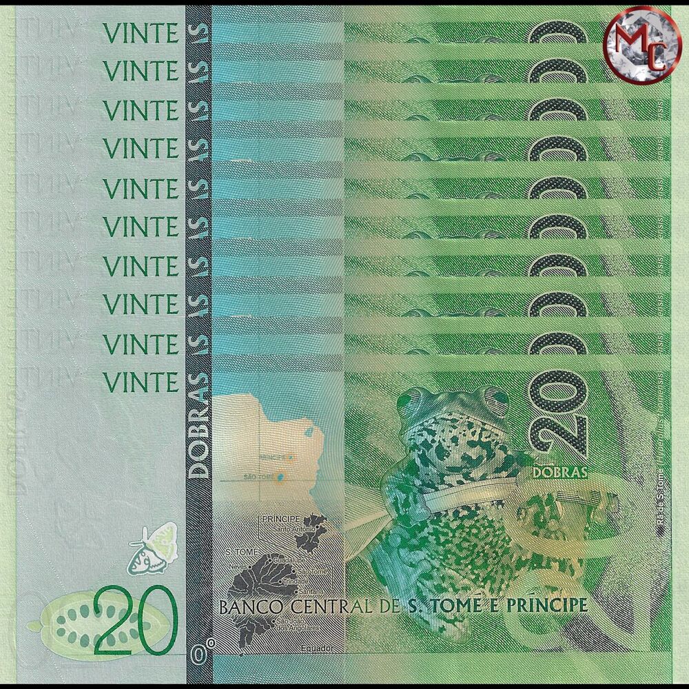 Saint Thomas and Prince - 20 Dobras 2016 - Pick- 72 / B310 - Set 10 PCS