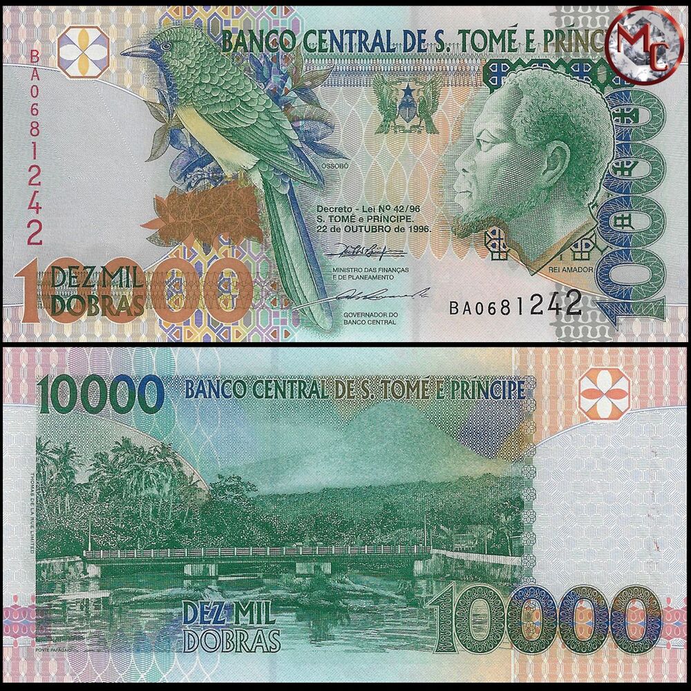Saint Thomas and Prince - 10.000 Dobras 1996 - Pick- 66a/- B304a - Set 10 PCS