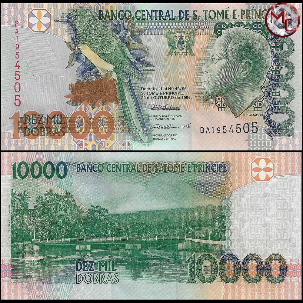 Saint Thomas and Prince - 10.000 Dobras 1996 - Pick- 66b / B304b - Set 10 PCS