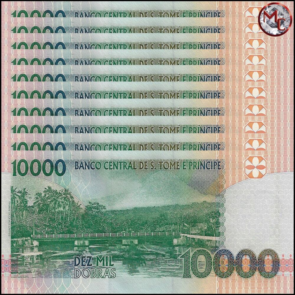 Saint Thomas and Prince - 10.000 Dobras 1996 - Pick- 66b / B304b - Set 10 PCS